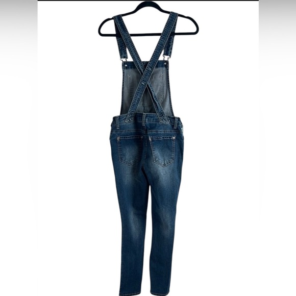 Wallflower Overalls Bibs Denim Distressed Women’s Size S EUC - Picture 3 of 10